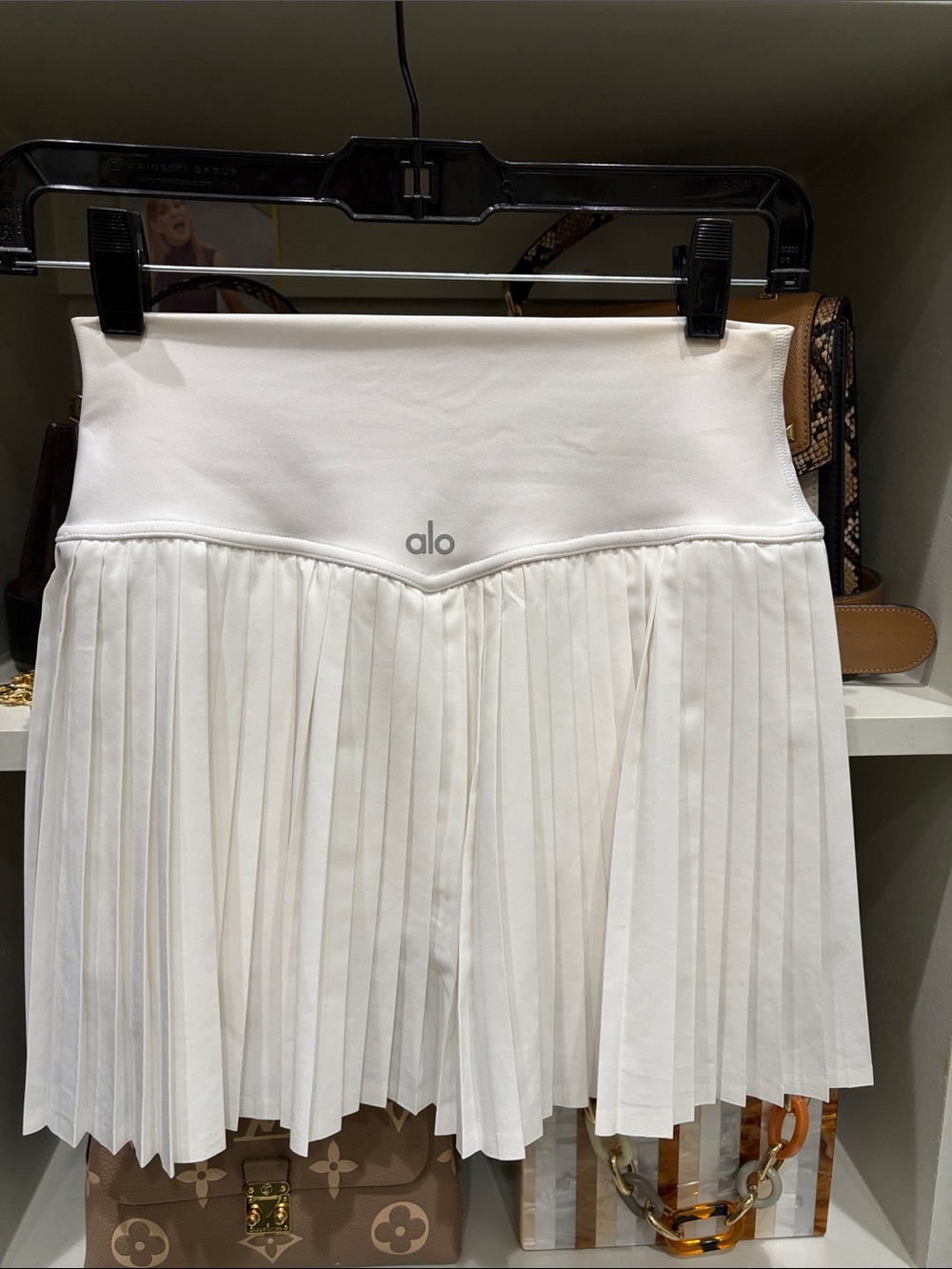 Alo Grand Slam Women’s White Pleated Active Skirt. SZ S
